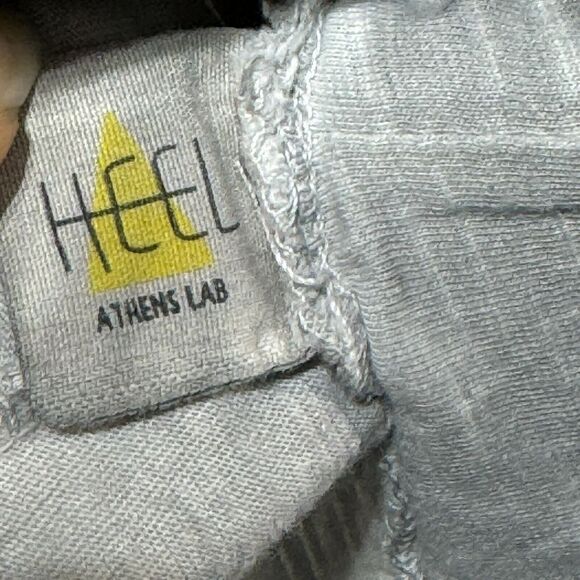 Heel Athens Lab Crop Pants Women's S Gray Tie Dye Pleated Pull On Organic Cotton - Picture 12 of 14